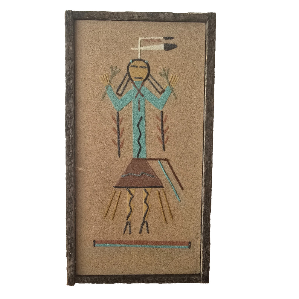 "Healing People" Native Sand Paintings Signed Marie Chie
